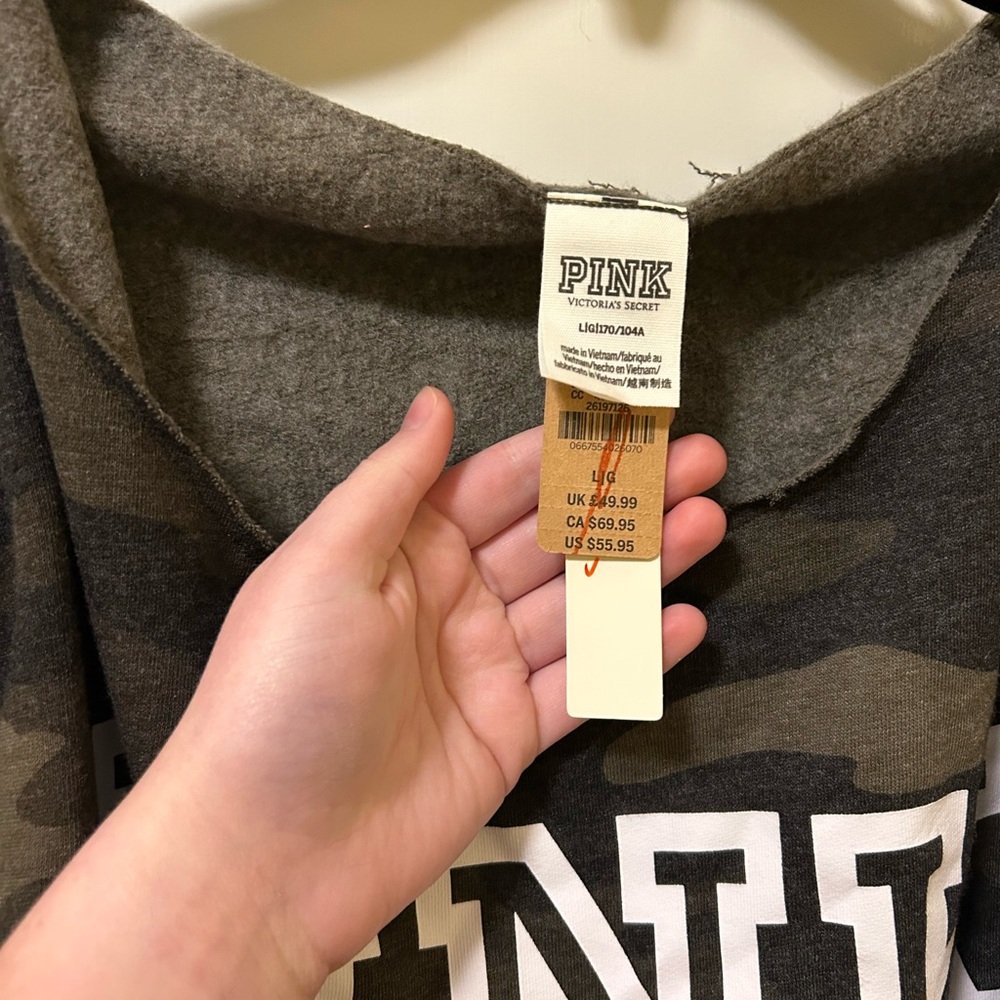 NWT PINK Oversized Camo print top - Picture 5 of 6